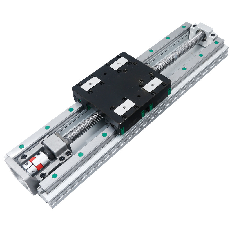 Linear motion stepper rail slide table module for single axis robots