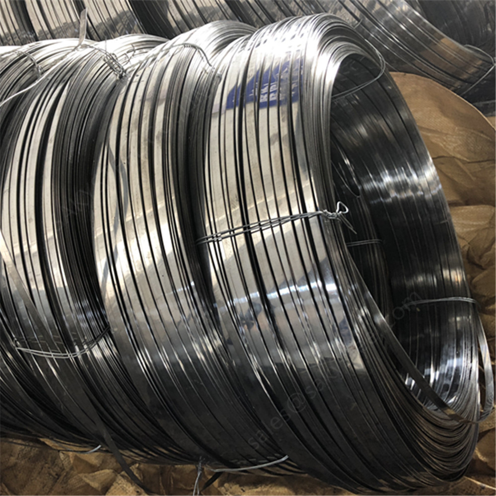 High tensile strength galvanized stainless steel wire/flat wire for carton box /book stitching wire