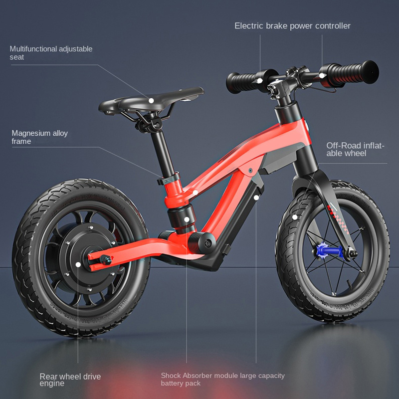 Electric Kids Balance Bike Children Bicycle 12 Inch outdoor riding Training Bike 3-6 years old