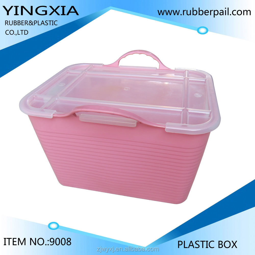 Flexible Plastic toy storage bucket,PE tub with cover