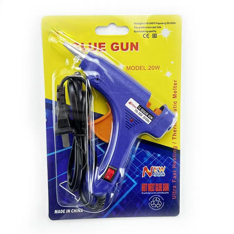 Colorful Hot melt glue gun with bracket Manual DIY accessories 20W electric melt gun Hot-melt glue gun