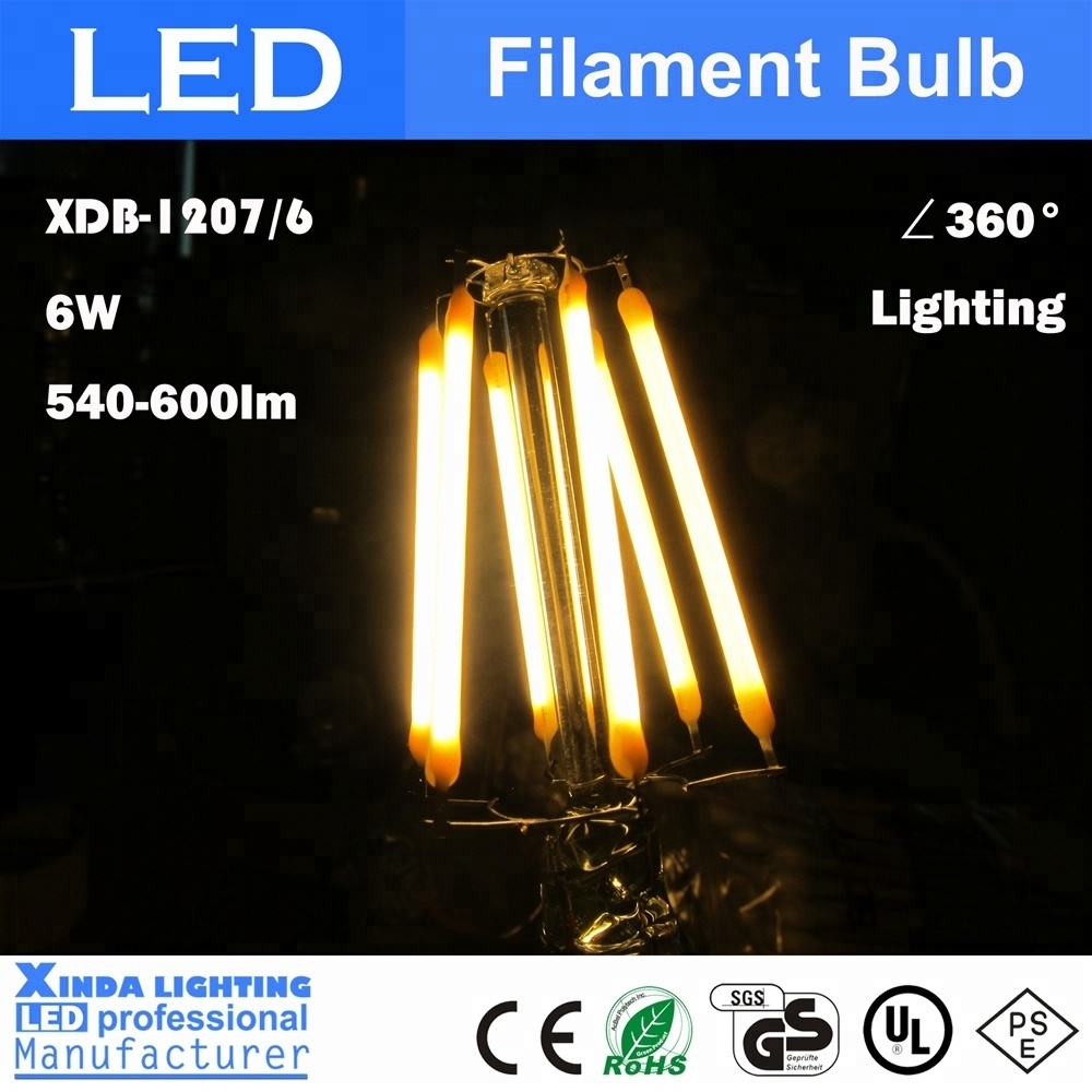 Factory direct sale clear T38 6W P28S led filament bulb navigation lamp