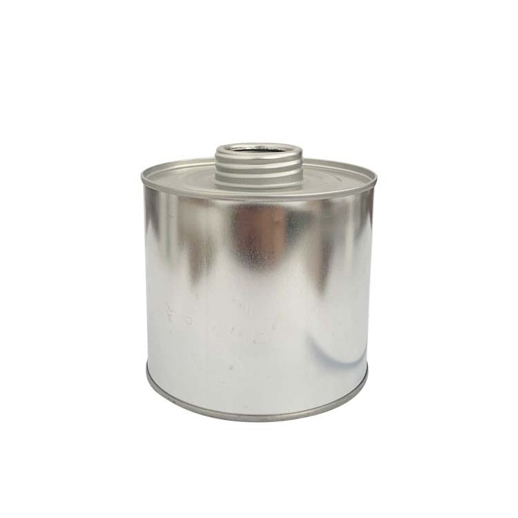 High Quality 500G 16OZ PVC Pipe Adhesive Metal Screw Top Cover Tins Lid With Dauber For Glue