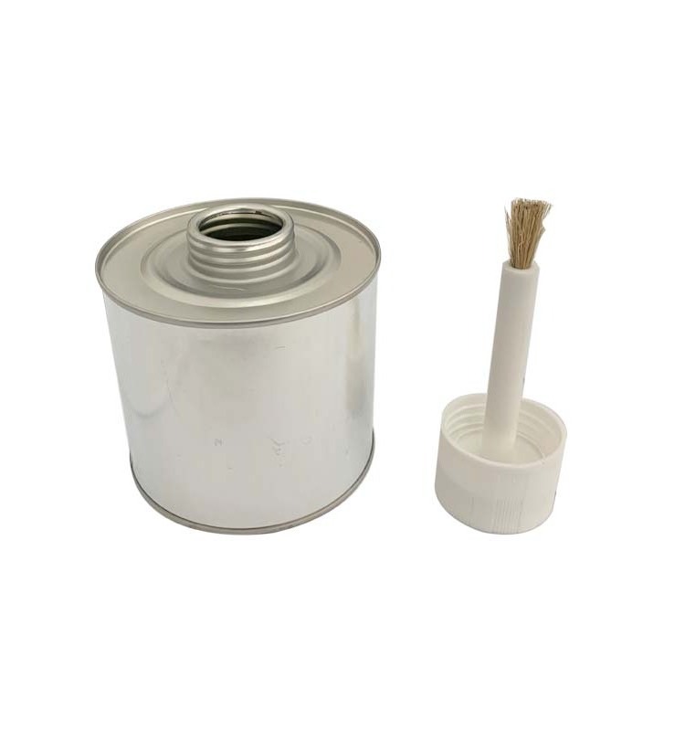 High Quality 500G 16OZ PVC Pipe Adhesive Metal Screw Top Cover Tins Lid With Dauber For Glue