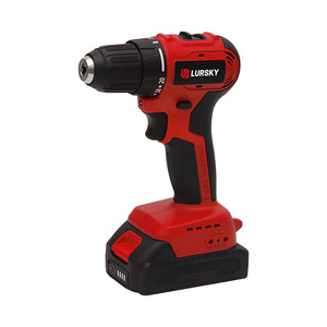 LURSKY powerful 2pcs 4.0Ah Battery cordless for power hand impact drill rechargeable drill cordless