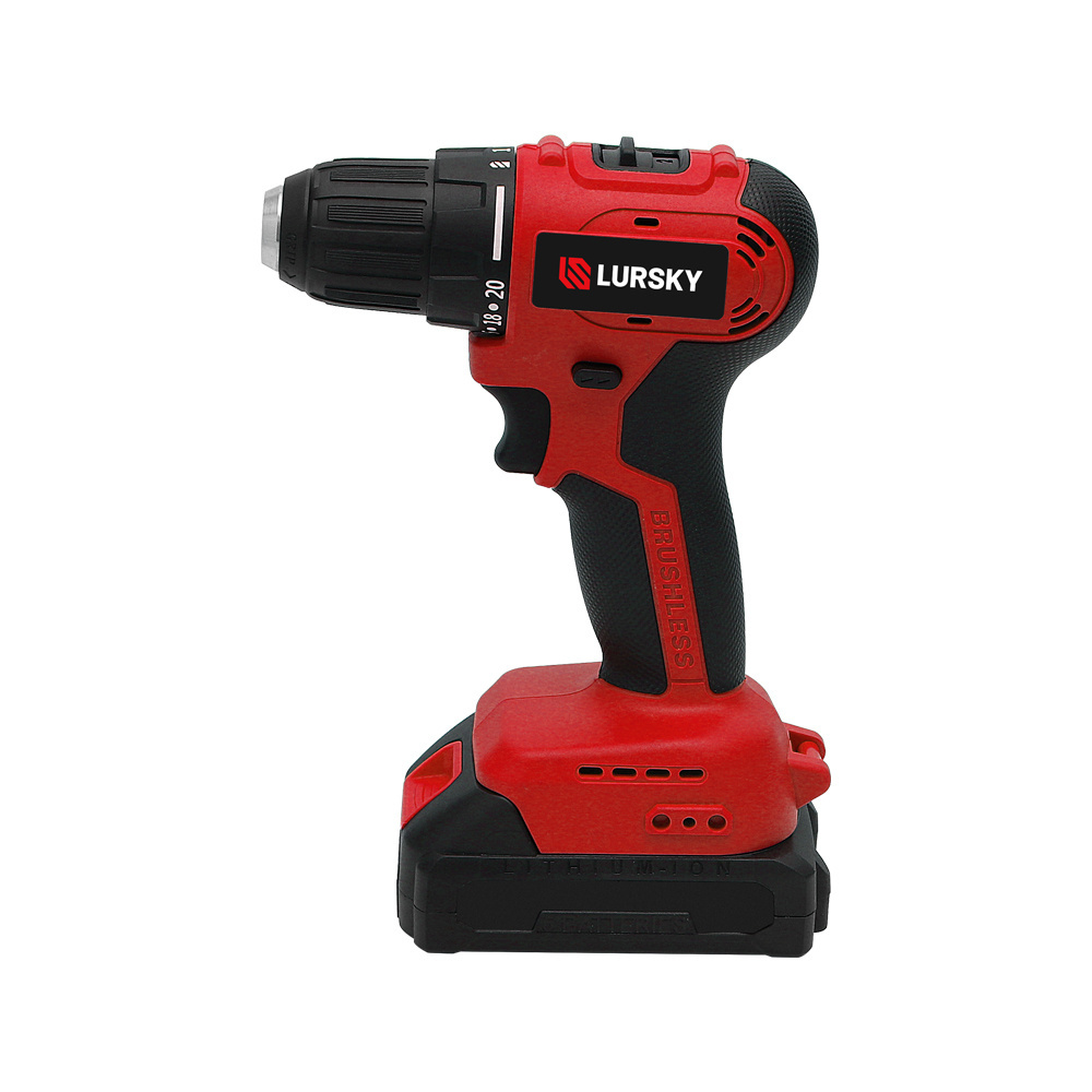 LURSKY powerful 2pcs 4.0Ah Battery cordless for power hand impact drill rechargeable drill cordless