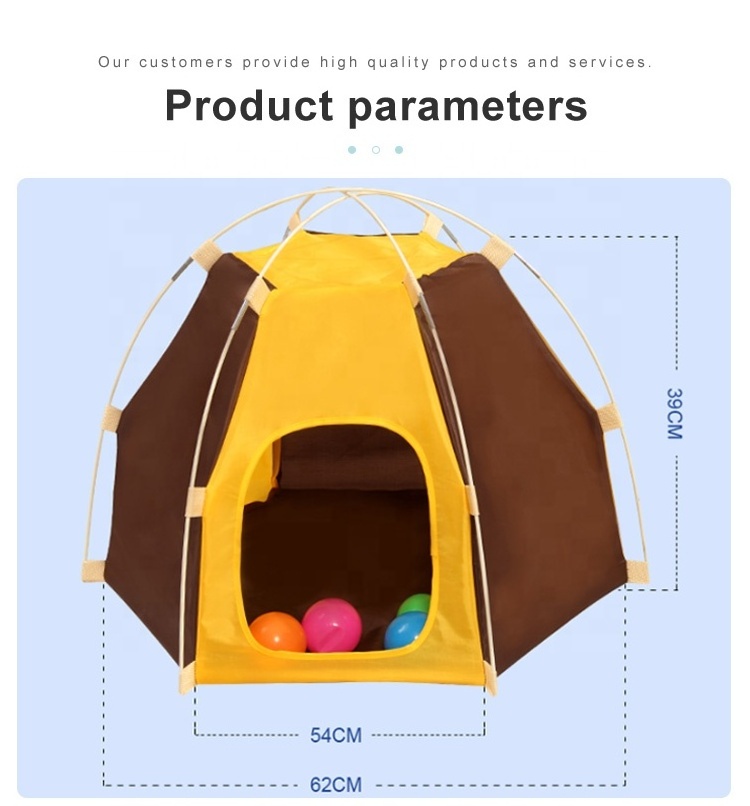 Hot Sale Waterproof Windproof Oxford Cat Play House Tent Cat Dog Portable Pet Camping Tents with Carry Bag