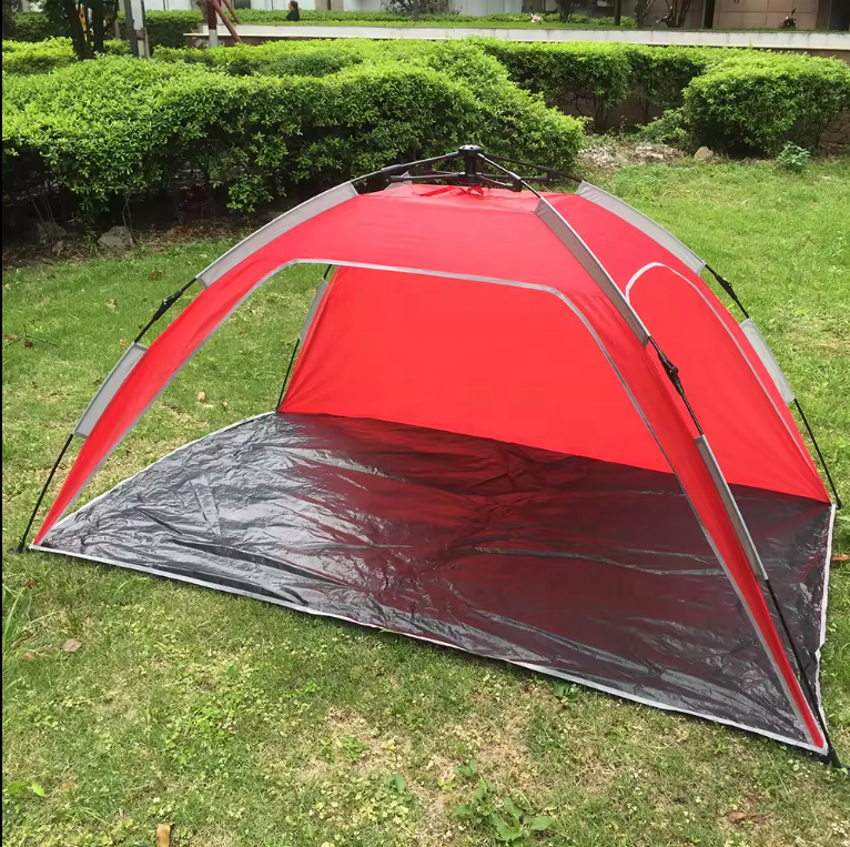 Pop Up Automatic Quick Setup Outdoor Beach Tent Summer 3 Sides Ventilation Canopy Sun Shade Umbrella for Camping