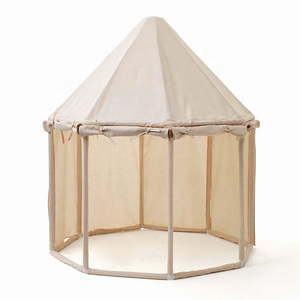 Kids Yurt Tents Portable Breathable Cotton Baby Castle Playhouse Octagonal Kids Indoor Play Game Tent