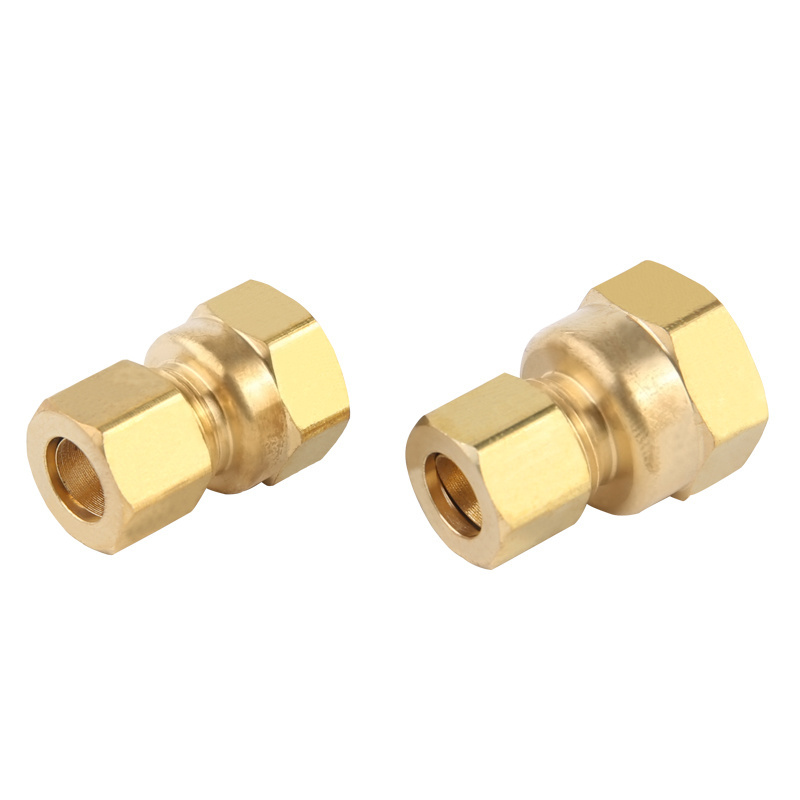 Long Hexagon Coupling Nut Female Straight Joint Brass Pipe Joint