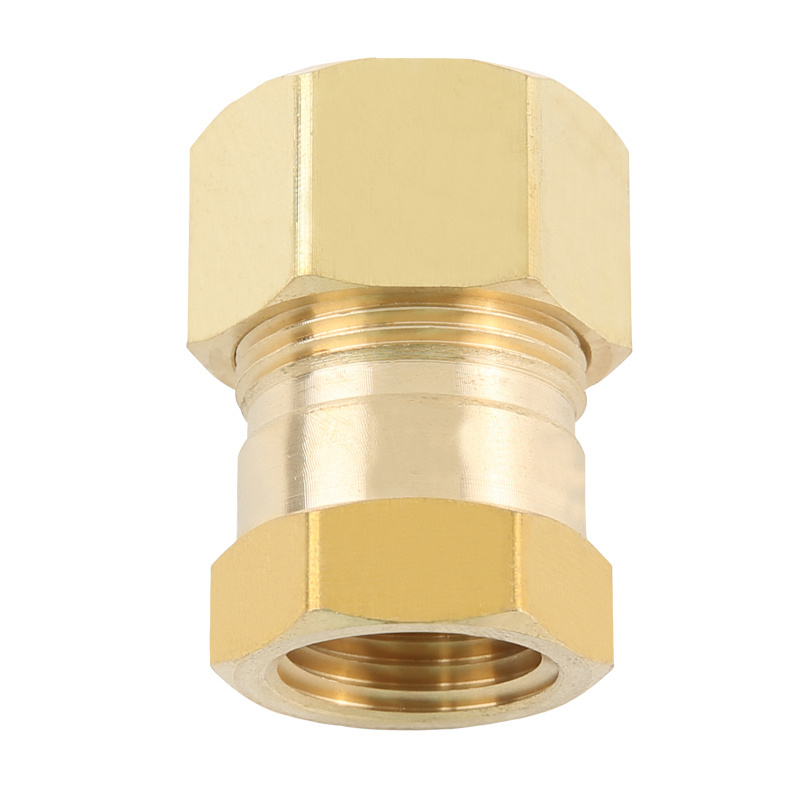 Long Hexagon Coupling Nut Female Straight Joint Brass Pipe Joint