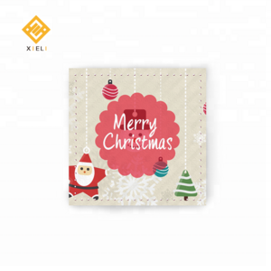 Xieli Hot Selling Customized Party Decoration Napkins For Christmas Paper Napkin