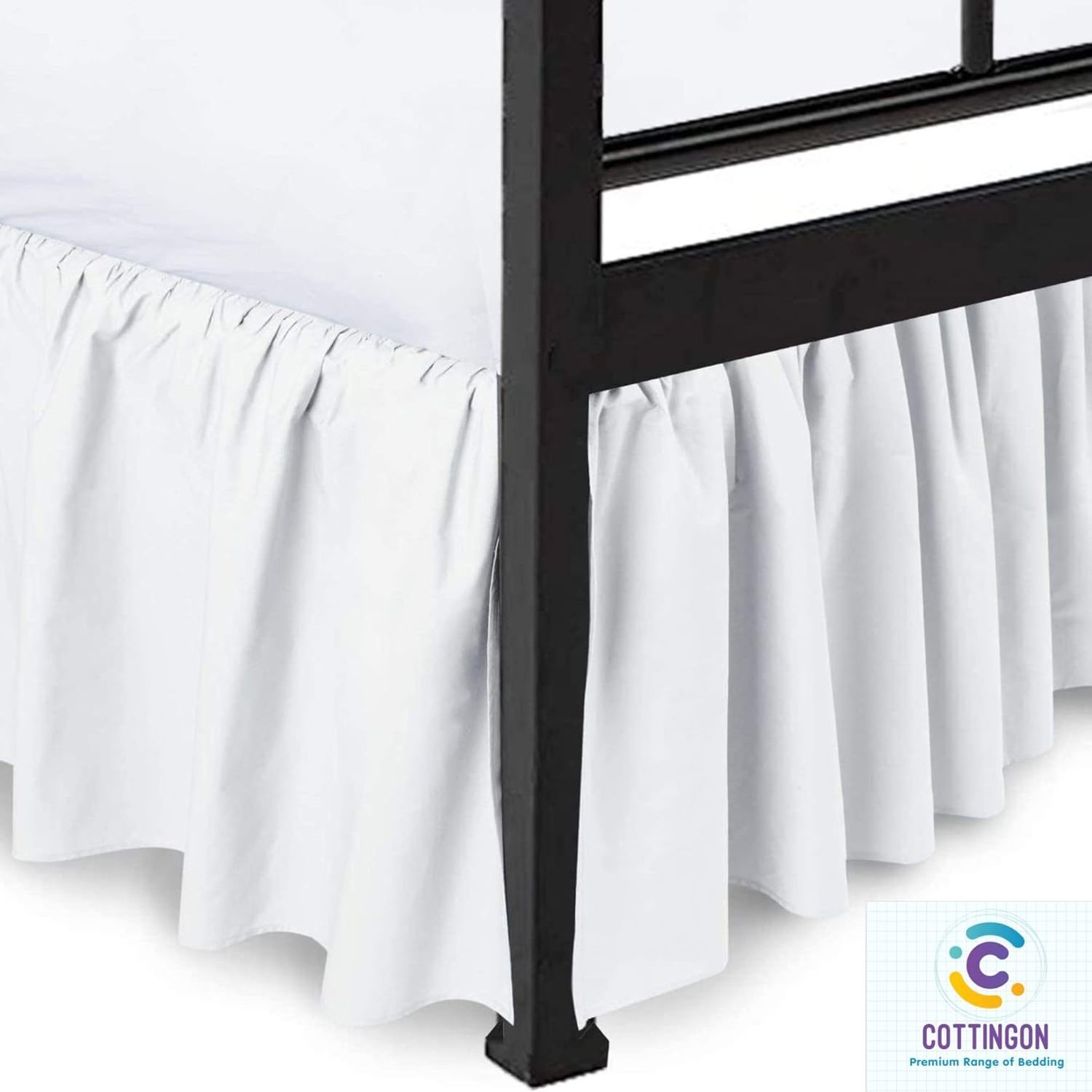 Ruffled Bed Skirt with Split Corners Dust Ruffle 21