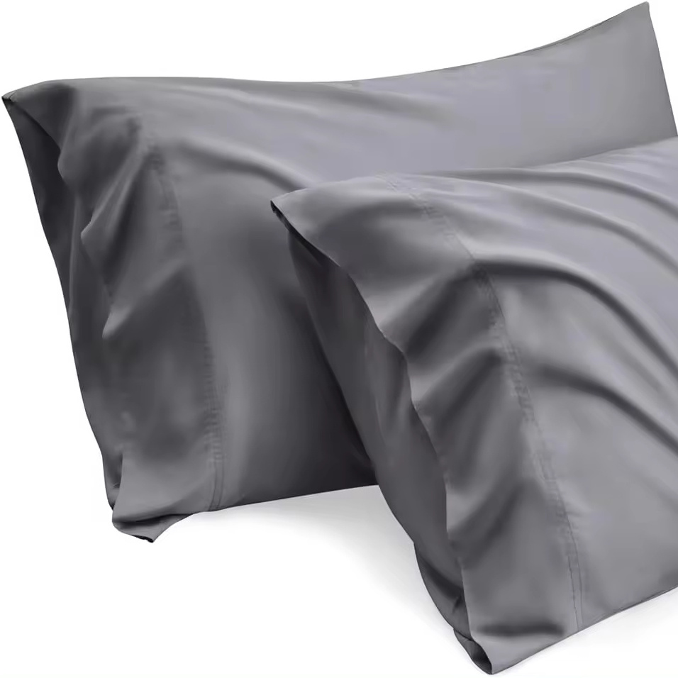 Cooling Pillow Cases Standard Size Rayon Derived from Bamboo Dark Grey Pillowcase 2