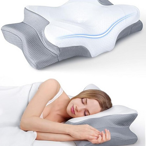 Ultra Pain Relief Adjustable Orthopedic Odorless Ergonomic Contour Cooling Memory Foam Bed Pillows Memory cotton gel pillow