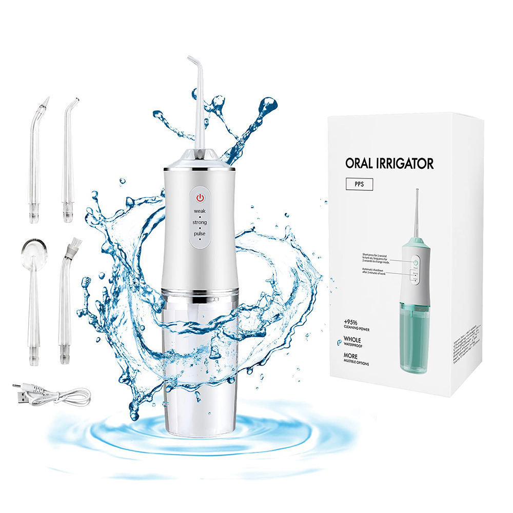 Portable Rechargeable Water Pick Teeth Cleaner 3 Modes Dental Teeth Irrigator Cordless Tooth Rotatable Usb Water Flosser