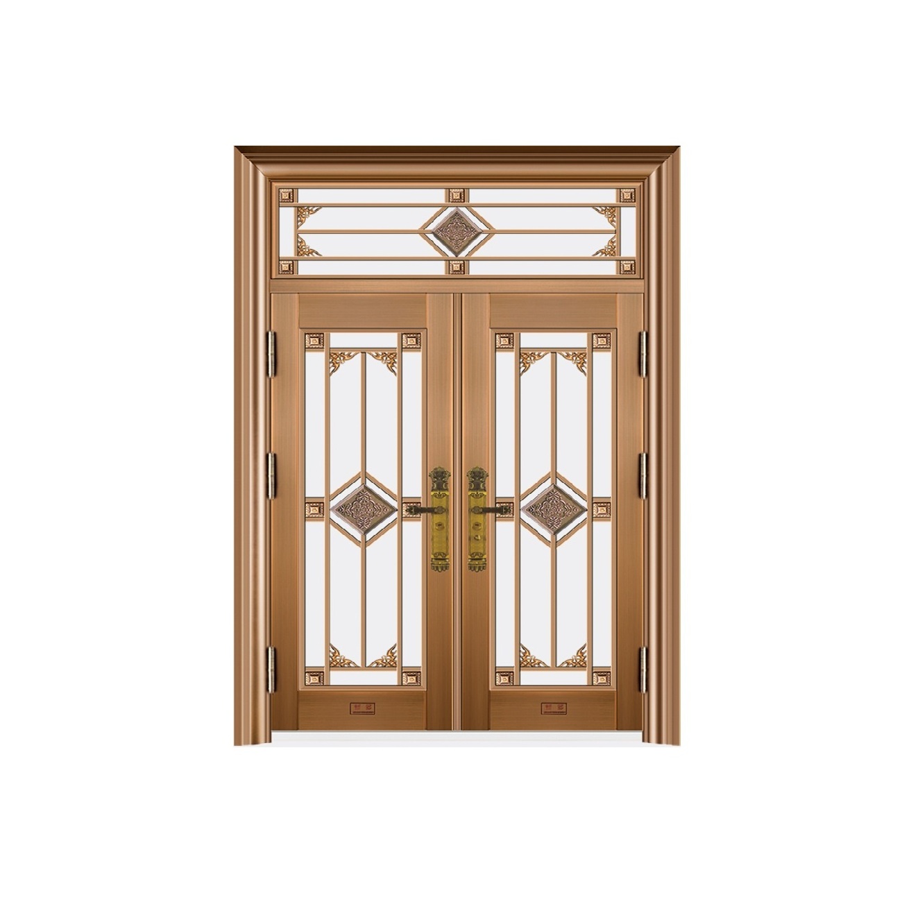 Luxury Design Door Front Double Leaf Main Entry Aluminum Steel Casting Panel Sliding Doors For Outdoor Villa