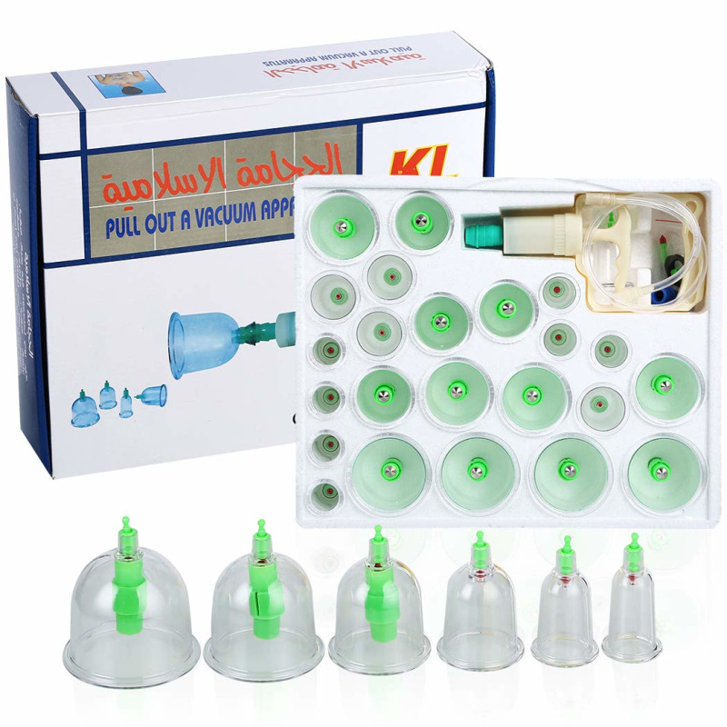 NEW VACUUM CUPPING SET 24 CUPS Therapy Massage cupping best Acupuncture needles