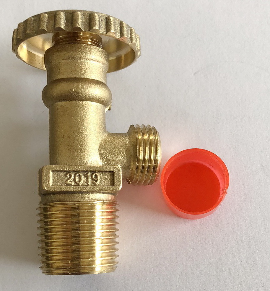 Gas Media Safety Valve Brass Gas Valve, LPG Gas Cylinder Control Valve