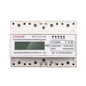 Tuya wifi wireless smart iot electric din rail three phase energy watt power consumption meter 80A kwh with lcd screen