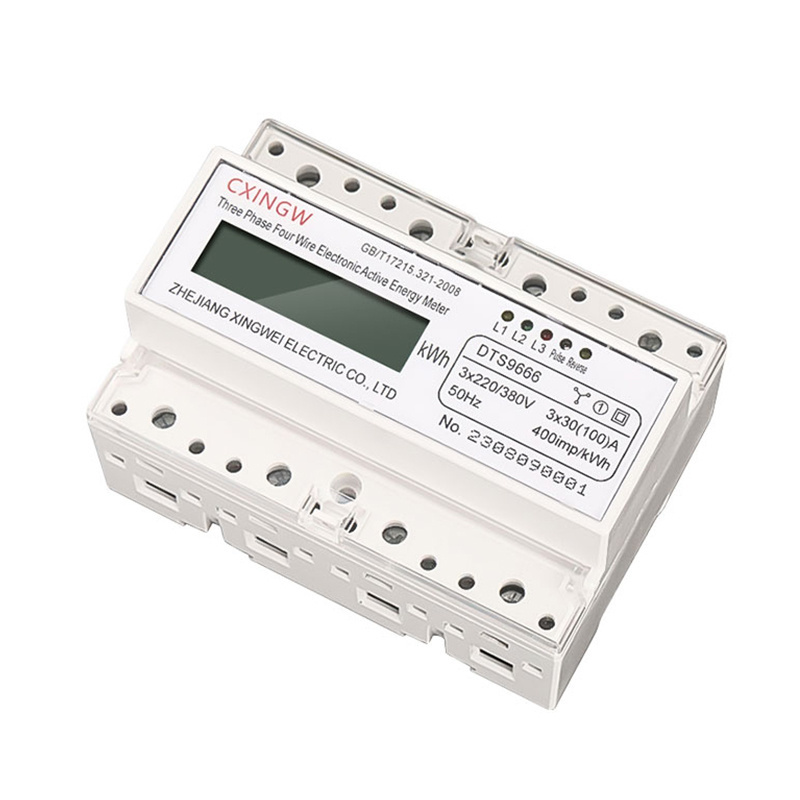 Tuya wifi wireless smart iot electric din rail three phase energy watt power consumption meter 80A kwh with lcd screen