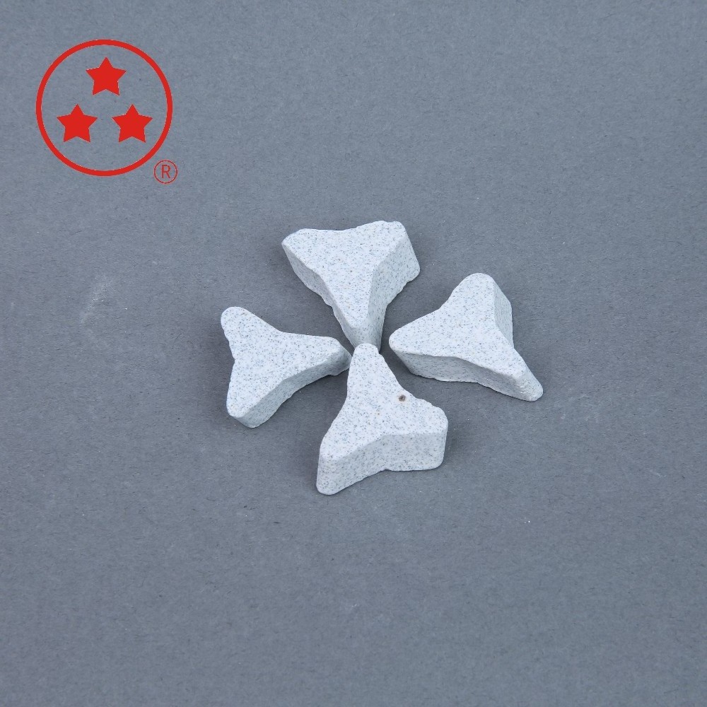 Tri-star  Metal Deburring Polishing Tumbling Media Vibratory Finishing Media  for Finishing Grinding Deburring  Ceramic  Media