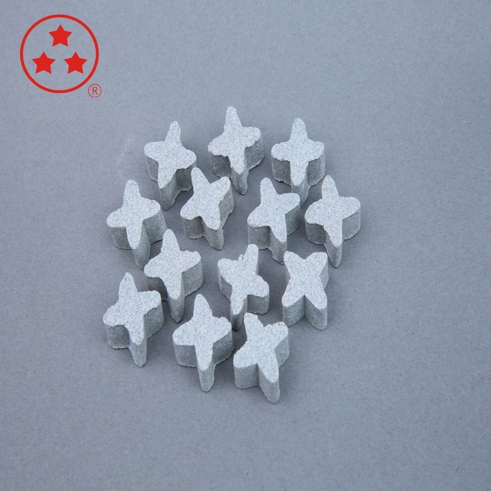 Tri-star  Metal Deburring Polishing Tumbling Media Vibratory Finishing Media  for Finishing Grinding Deburring  Ceramic  Media