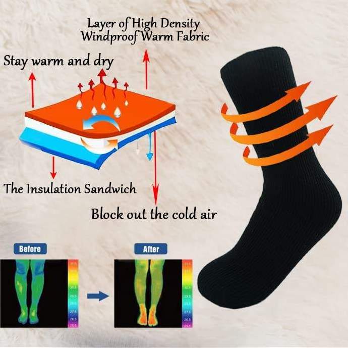 Womens Wool Thick Warm Winter Thermal Socks for Men Kids Breathable Fuzzy Slipper Socks