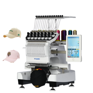 Embroidery machine FUWEI single head 15 needles 3d hat tshirt c ap sewing embroidery machine computerized