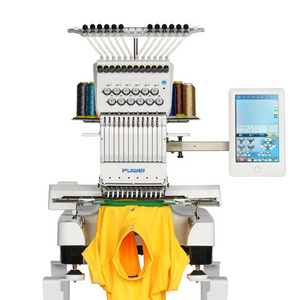 fuwei Embroidery Machine 1 Head 15 Needles Computer Embroidery Machine Price Single Head 12needles 9needles