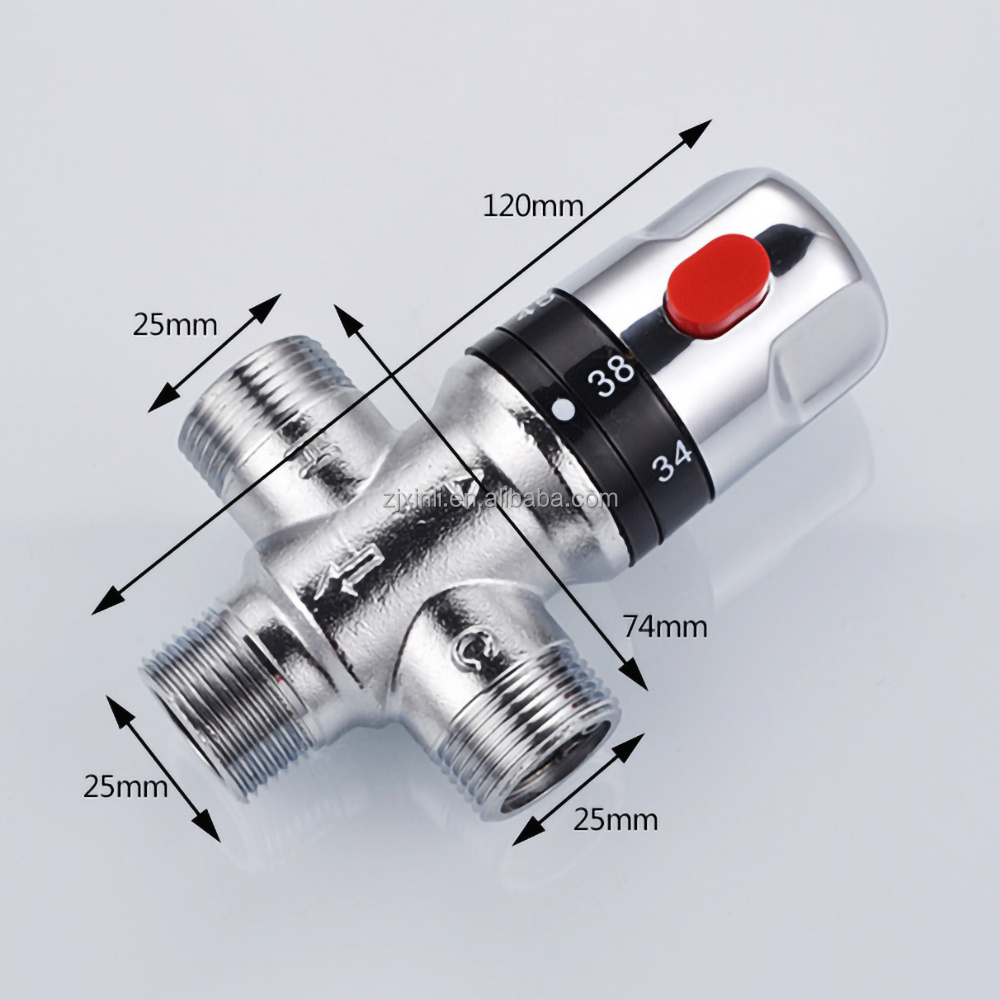 X9322 Model 3/4 Inch High Quality Chrome Plated Brass Material Water Temperature Control of Thermostatic Mixing Valve