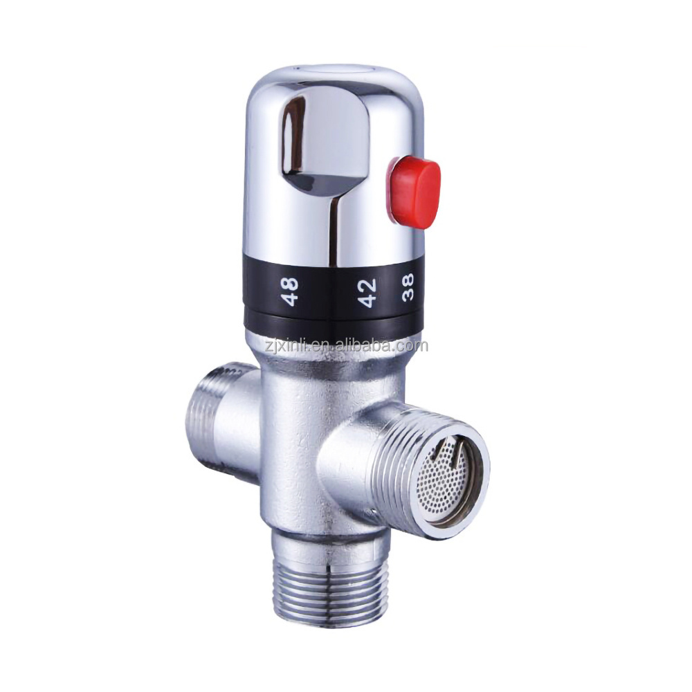 X9322 Model 3/4 Inch High Quality Chrome Plated Brass Material Water Temperature Control of Thermostatic Mixing Valve