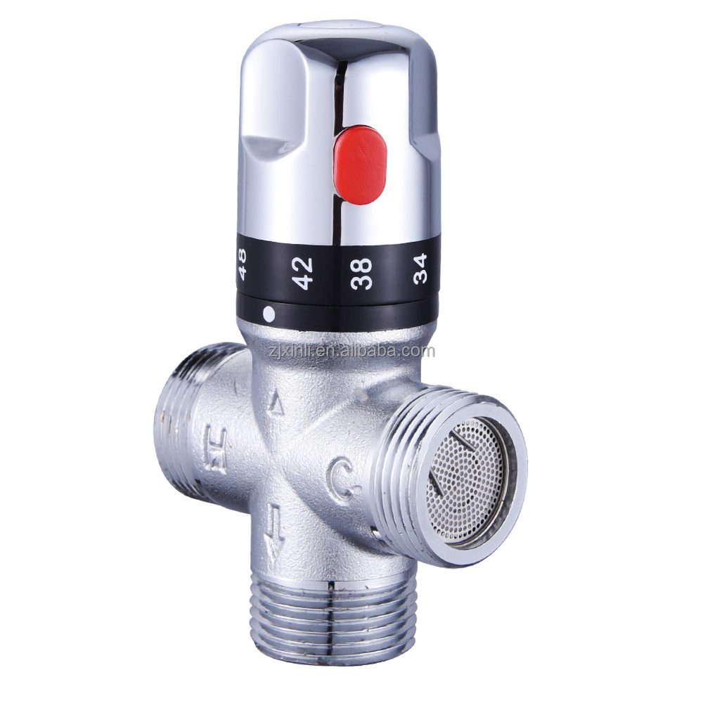 X9322 Model 3/4 Inch High Quality Chrome Plated Brass Material Water Temperature Control of Thermostatic Mixing Valve