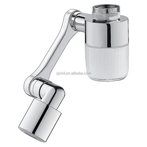 X4654 Brass Material Chrome Finishing 1080 Rotating Extension Arm With Filter Function Faucet Aerator Spout