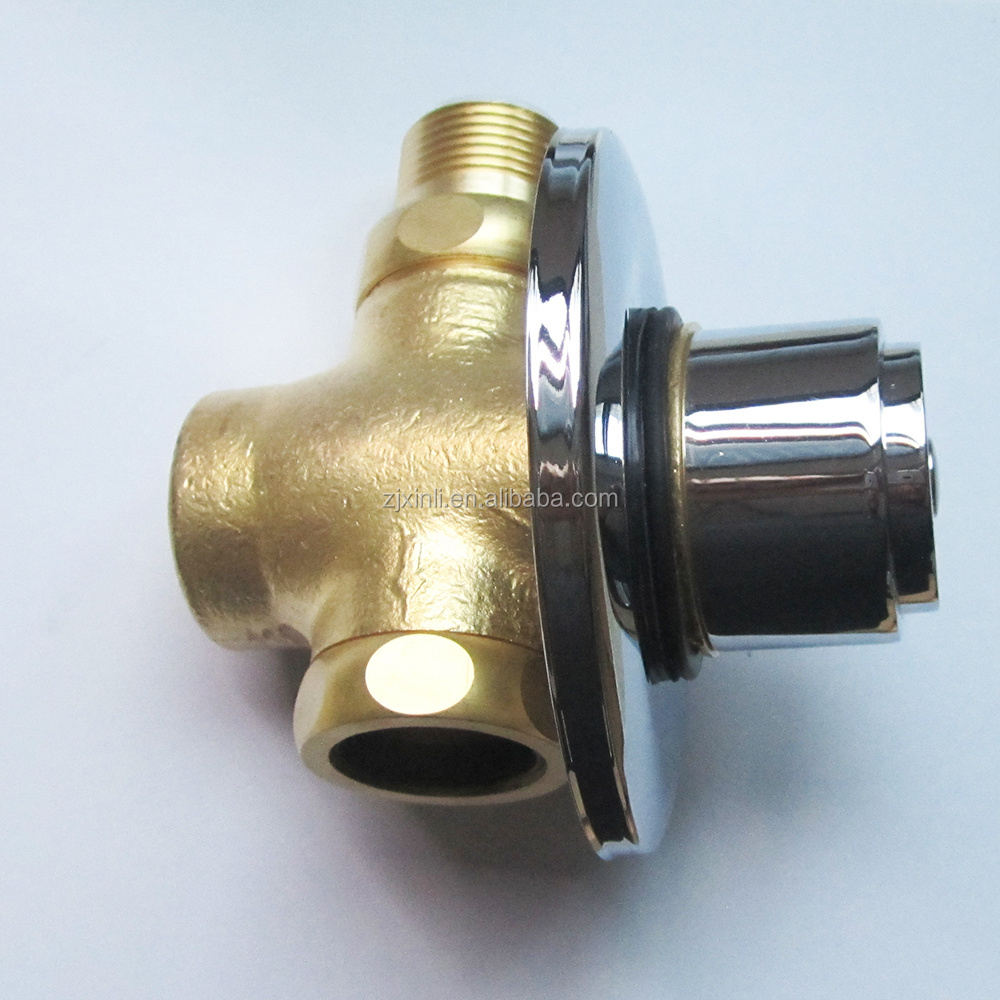 X10454 High Quality Brass Material Time Delay Self Closing Press Toilet Flush Valve