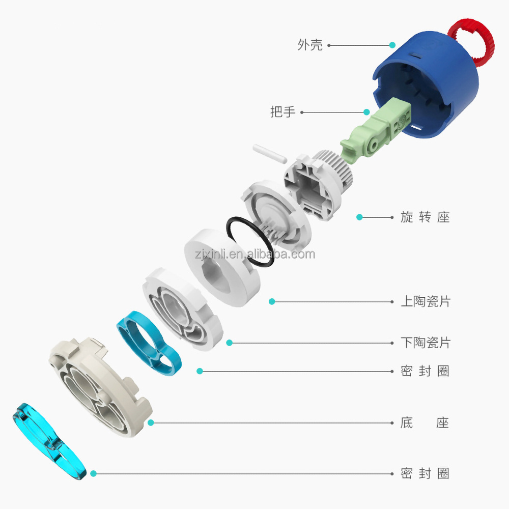 X3340 Plastic Material 35MM Flat of Faucet Ceramic Cartridge