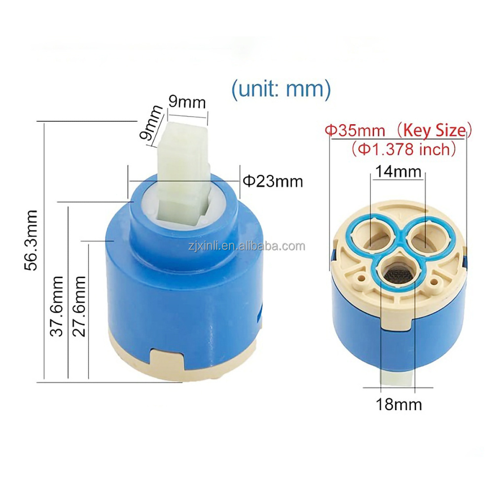 X3340 Plastic Material 35MM Flat of Faucet Ceramic Cartridge