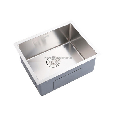 X26003 Size 52*42CM SUS304 Stainless Steel Material Under Counter Mounted Rectangular Single Bowl Kitchen Sink