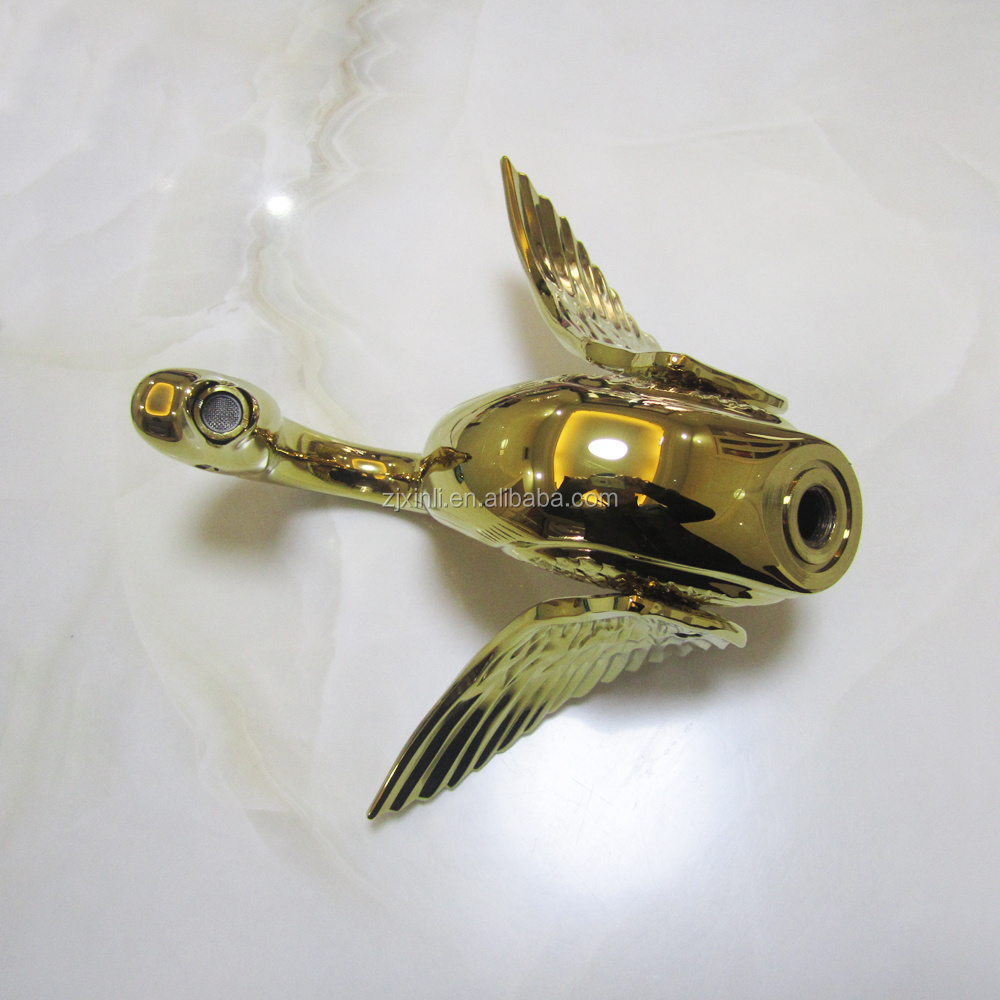 X9615B1 Glod Color Brass Material Artistic Swan Basin Faucet