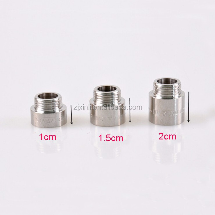 X22301 Female Male 1/2 Inch Thread Stainless Steel Pipe Fitting Extended Adapter