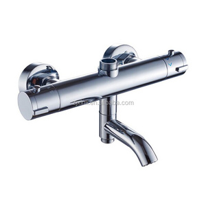 X9013SS1 Wall Mounted Chrome Color Brass Material of Luxury Thermostatic Bathtub Mixer