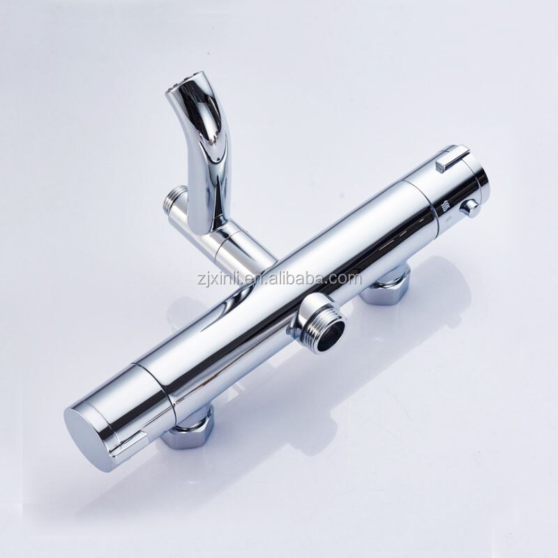 X9013SS1 Wall Mounted Chrome Color Brass Material of Luxury Thermostatic Bathtub Mixer