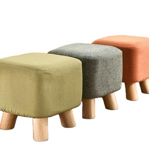 Padded small storage box stool ottoman tray bench