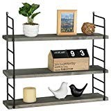 Wall Mounted Iron Shelf Round Floating Shelf Wall Storage Holder and Rack Shelf for Pantry Living Room Bedroom Kitchen Entryway