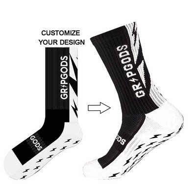 Sport Socks Custom Logo Wholesale Crew Performance Soccer Designer Anti Slip Football Grip Sports Socks Men