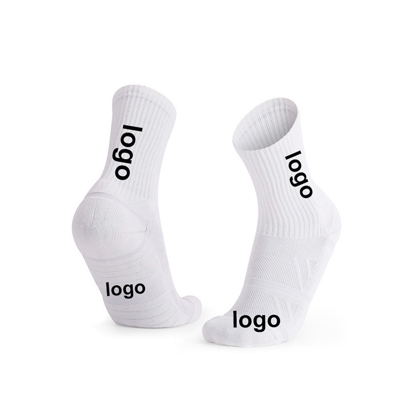 Wholesale Mens Cotton Solid Colour White Socks Breathable Custom Socks Casual Sports Men Socks