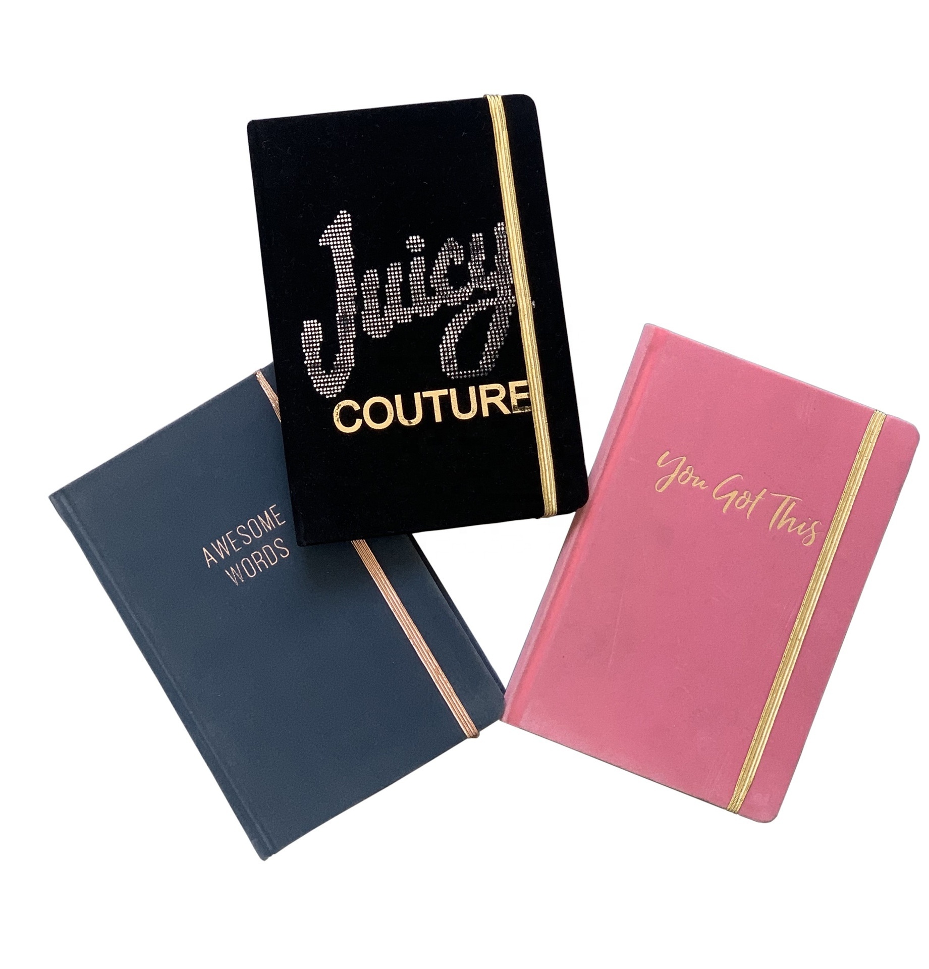 JR-520 Eco-Friendly Velvet Cover Notebook For 200 Pages Stationery Notebook Diary