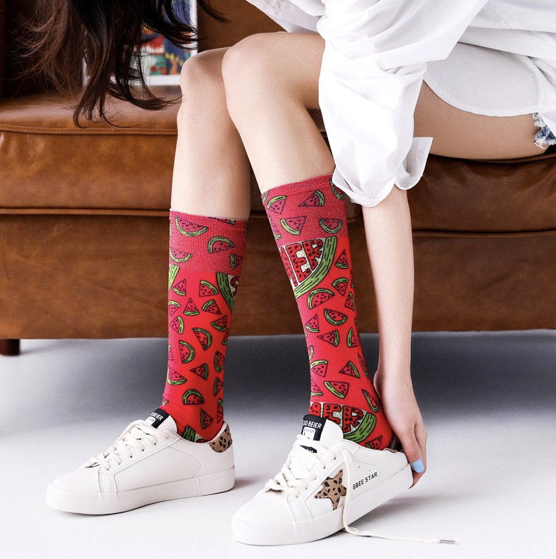 XR-285 Cheap Custom Made Sublimated Socks No Minimum Order Digital Print Mens 360 Degree Full Printed Socks