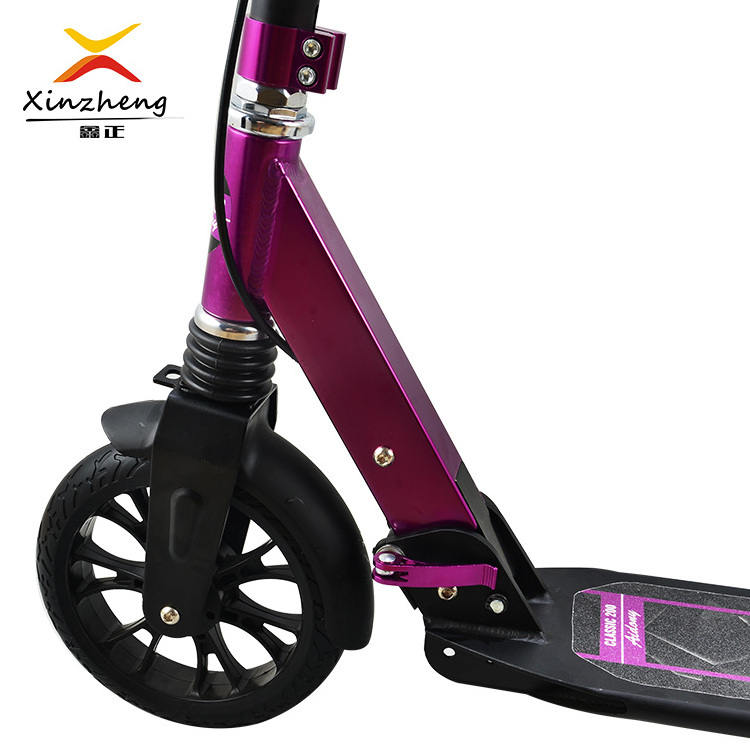 New Design Adult Scooters With Hand Brake Aluminium Folding Kick Skateboard  Big Wheels Scooter