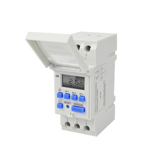 AHC-15 Rail Type Multifunctional Programmable Weekly Timer Digital LCD Electronic Power Time Switch Customization abs White